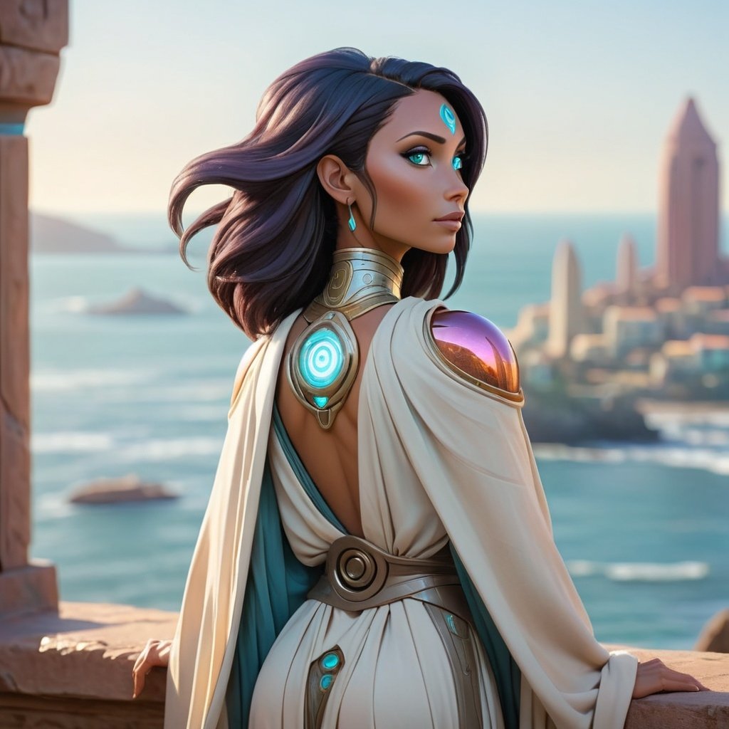 A scenic coastal road winding along rocky cliffs with a stunning ocean view under a partly cloudy sky.