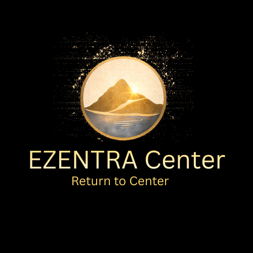 EZENTRA Center logo with mountain and water.